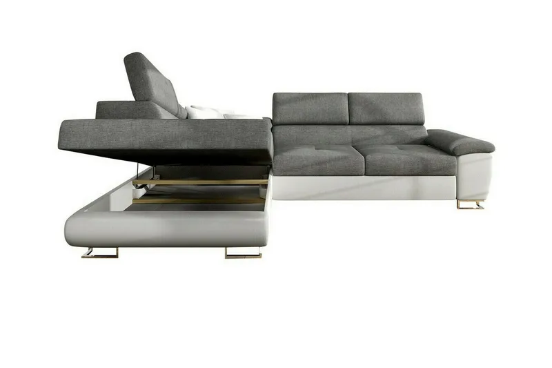 Reginia 3-sits Hörnbäddsoffa NO_BRAND White - Möbler - Soffa - Bäddsoffa