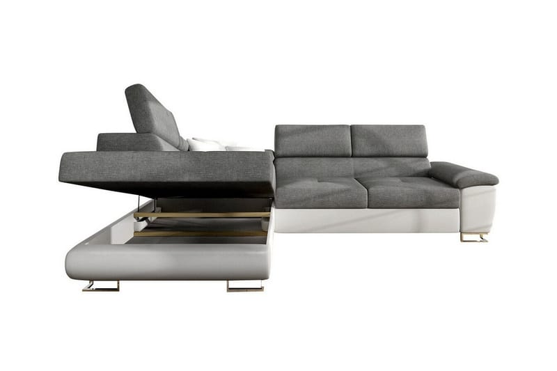 Reginia 3-sits Hörnbäddsoffa NO_BRAND White - Möbler - Soffa - Bäddsoffa