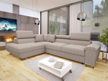 Reginia 4-sits Bäddsoffa med Schäslong och förvaring - Möbler - Soffa - Bäddsoffa