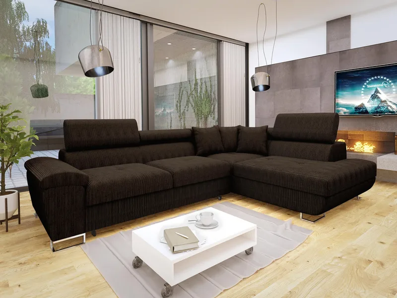 Reginia 4-sits Bäddsoffa med Schäslong och förvaring - Möbler - Soffa - Bäddsoffa