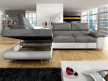 Reginia 4-sits Bäddsoffa med Schäslong och förvaring - Möbler - Soffa - Bäddsoffa
