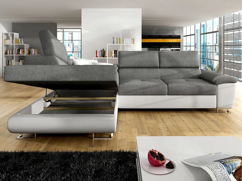 Reginia 4-sits Bäddsoffa med Schäslong och förvaring - Möbler - Soffa - Bäddsoffa