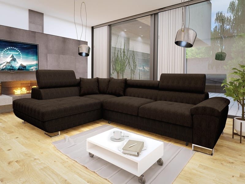 Reginia 4-sits Bäddsoffa med Schäslong och förvaring - Möbler - Soffa - Bäddsoffa