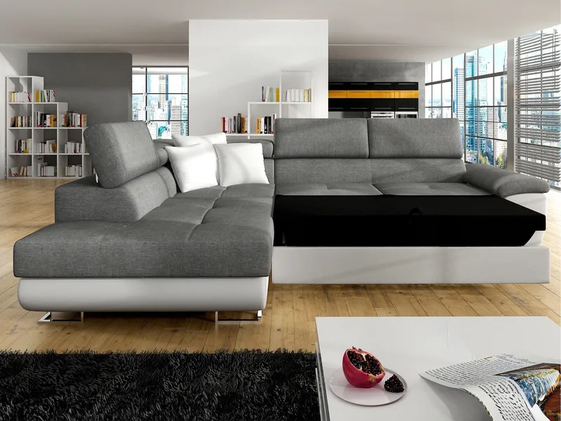 Reginia 4-sits Bäddsoffa med Schäslong och förvaring - Möbler - Soffa - Bäddsoffa