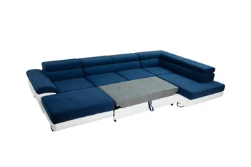 Reginia 4-sits Hörnbäddsoffa 125x270 cm med Förvaring i Manchestertyg - Flaskgrön - Möbler - Soffa - Bäddsoffa