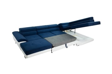 Reginia 4-sits Hörnbäddsoffa 125x270 cm med Förvaring i Manchestertyg - Gräddvit - Möbler - Soffa - Bäddsoffa
