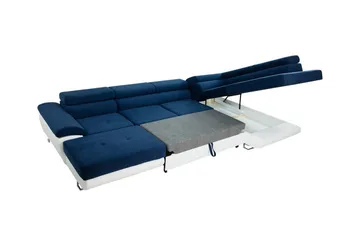 Reginia 4-sits Hörnbäddsoffa 125x270 cm med Liftup Förvaring i Manchestertyg - Brun - Möbler - Soffa - Bäddsoffa