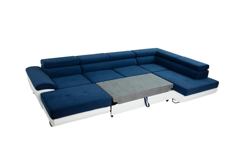 Reginia 4-sits U-formad Bäddsoffa 125x270 cm med Förvaring i Manchestertyg - Gul - Möbler - Soffa - Bäddsoffa