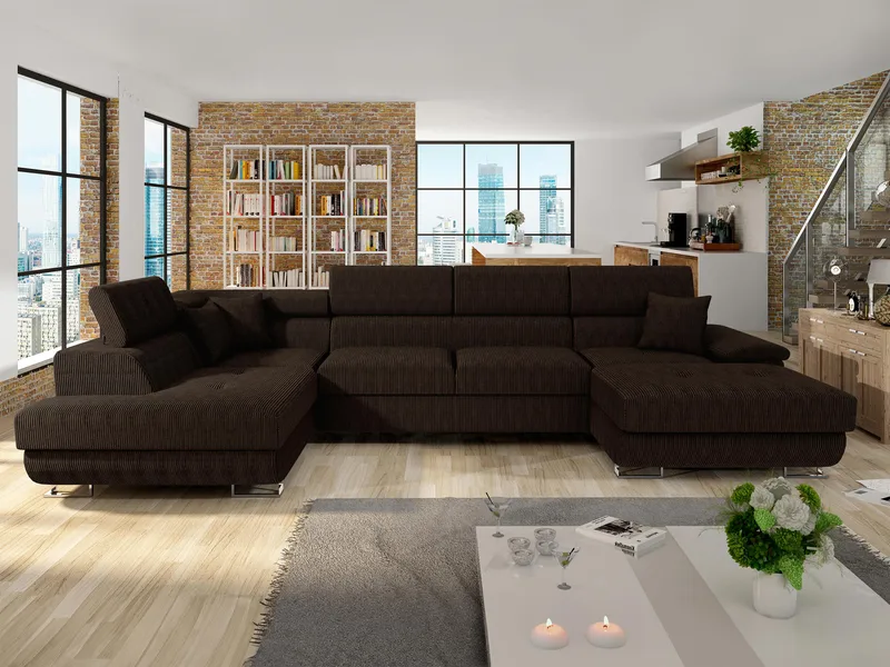 Reginia 5-sits U-Bäddsoffa med förvaring - Möbler - Soffa - Bäddsoffa