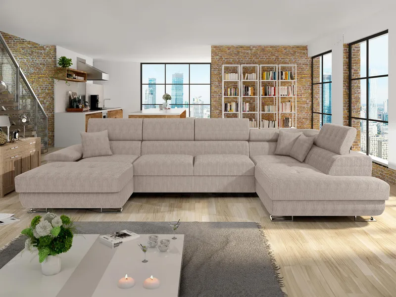 Reginia 5-sits U-Bäddsoffa med förvaring - Möbler - Soffa - Bäddsoffa