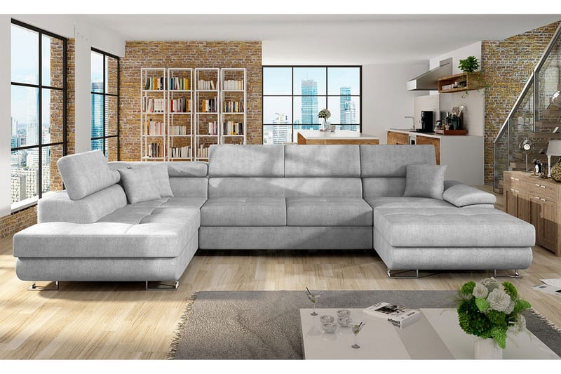 Reginia 8-sits Bäddsoffa - Grå - Möbler - Soffa - Bäddsoffa