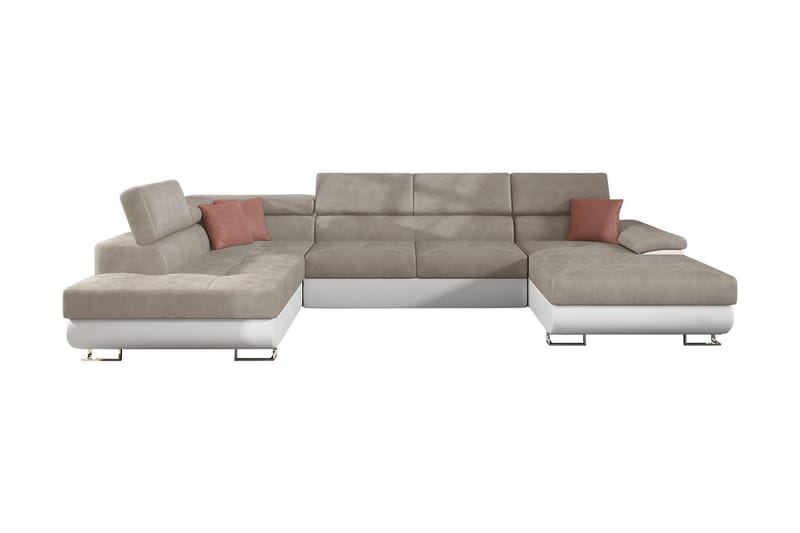 Reginia Bäddsoffa m. Divan och Schäslong Förvaring 4-sits - Beige - Möbler - Soffa - Bäddsoffa