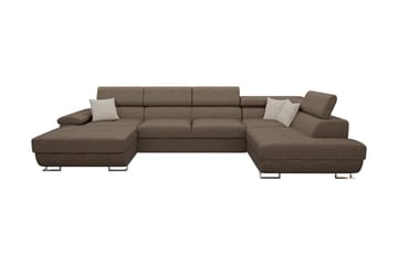 Reginia Bäddsoffa m. Divan och Schäslong Förvaring 4-sits - Brun - Möbler - Soffa - Bäddsoffa