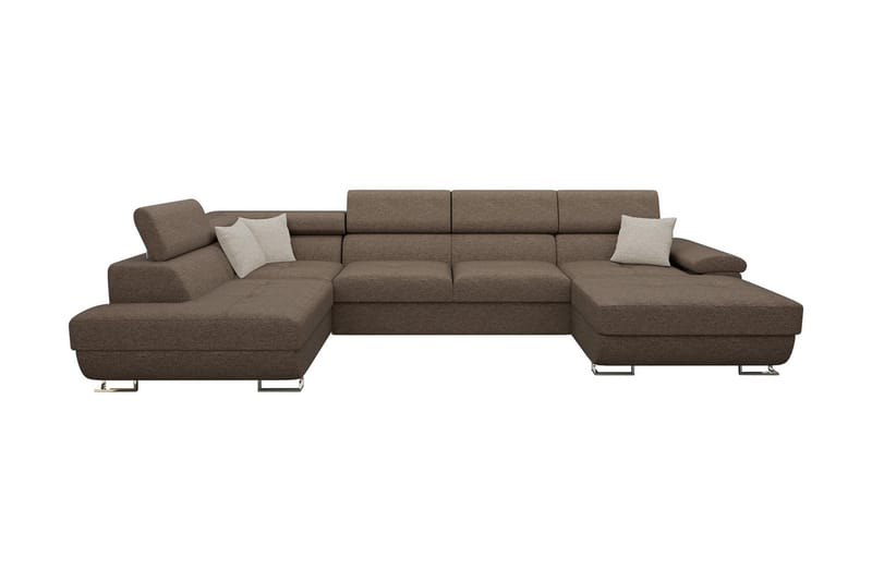Reginia Bäddsoffa m. Divan och Schäslong Förvaring 4-sits - Brun - Möbler - Soffa - Bäddsoffa