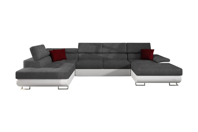 Reginia Bäddsoffa m. Divan och Schäslong Förvaring 4-sits - Grå - Möbler - Soffa - Bäddsoffa