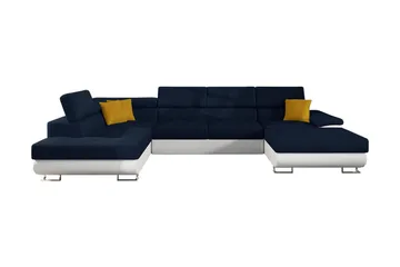 Reginia Bäddsoffa m. Divan och Schäslong Förvaring 4-sits - Mörkblå - Möbler - Soffa - Bäddsoffa