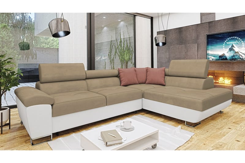 Reginia Bäddsoffa m. Schäslong L-formad - Möbler - Soffa - Bäddsoffa