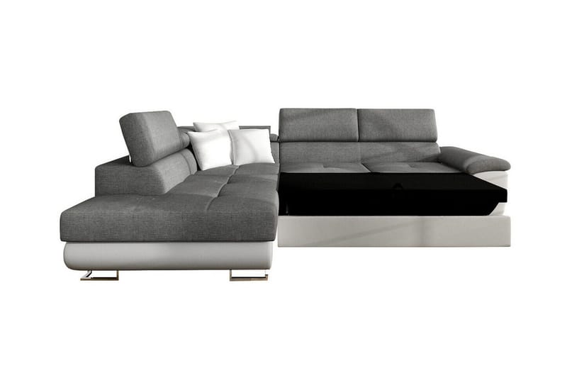 Reginia Högervänd Hörnbäddsoffa 125x195 cm med Förvaring i Manchestertyg - Gul - Möbler - Soffa - Bäddsoffa