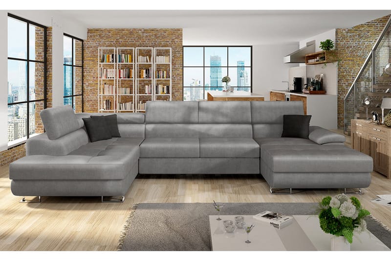 Reginia Hörnsoffa Vänster - Grå - Möbler - Soffa - Bäddsoffa