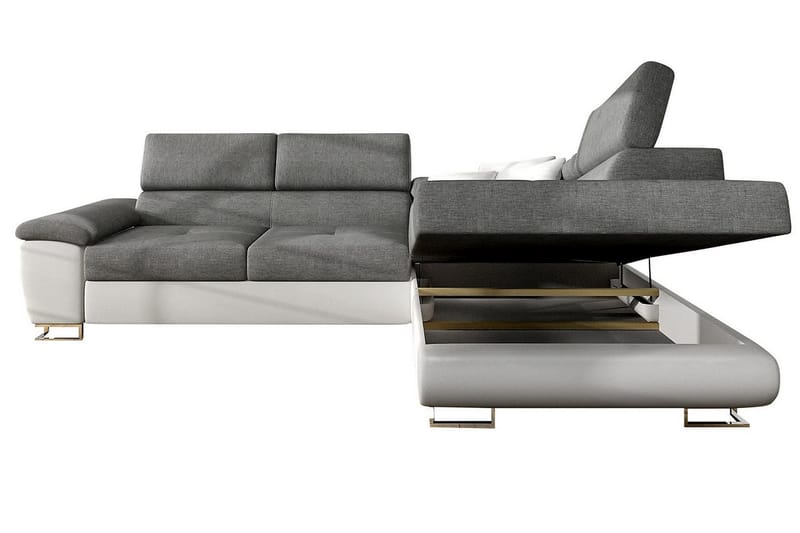 Reginia U-bäddsoffa - Vit/Grå - Möbler - Soffa - Bäddsoffa