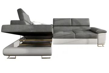 Reginia U-bäddsoffa - Vit/Grå - Möbler - Soffa - Bäddsoffa