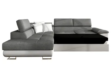 Reginia U-bäddsoffa - Vit/Grå - Möbler - Soffa - Bäddsoffa