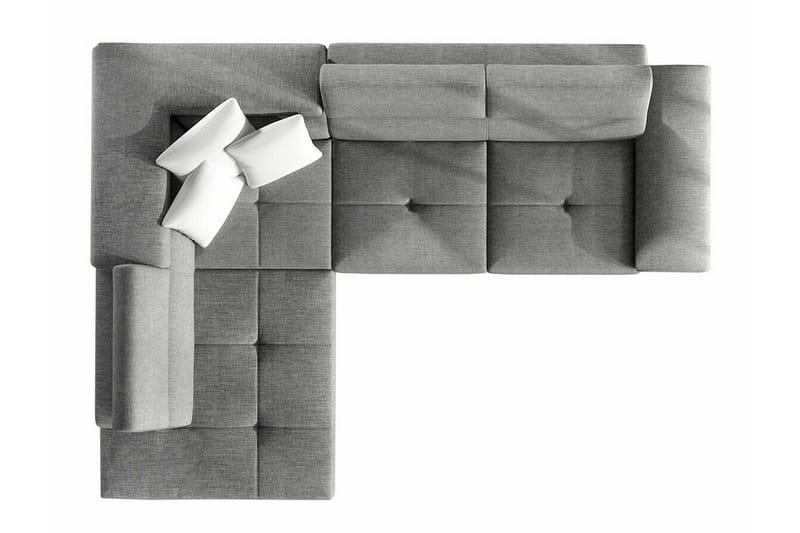 Reginia Vänstervänd Hörnbäddsoffa 125x195 cm med Förvaring i Manchestertyg - Blå - Möbler - Soffa - Bäddsoffa