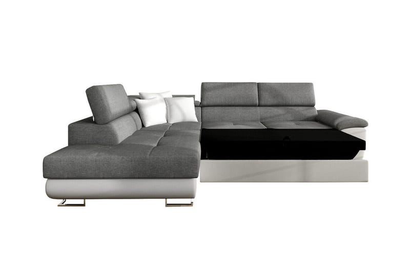 Reginia Vänstervänd Hörnbäddsoffa 125x195 cm med Förvaring i Manchestertyg - Blå - Möbler - Soffa - Bäddsoffa