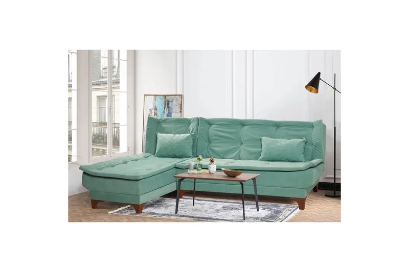 Riversdale Bäddsoffa m. Divan 4-sits - Havsgrön - Möbler - Soffa - Bäddsoffa