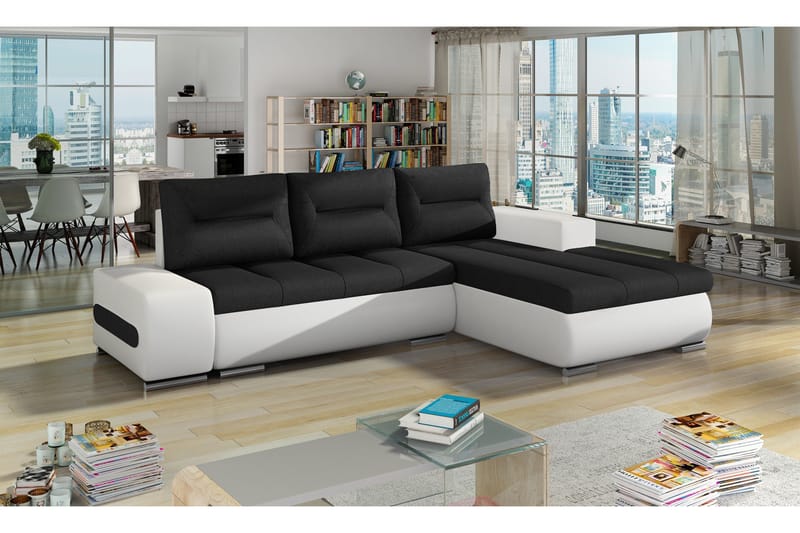 Rodeche Bäddsoffa, Svart/Vit