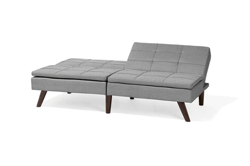 Ronne 2-sits Bäddbar Rektangulär Bäddsoffa i Tyg med Träben - Grå - Möbler - Soffa - Bäddsoffa