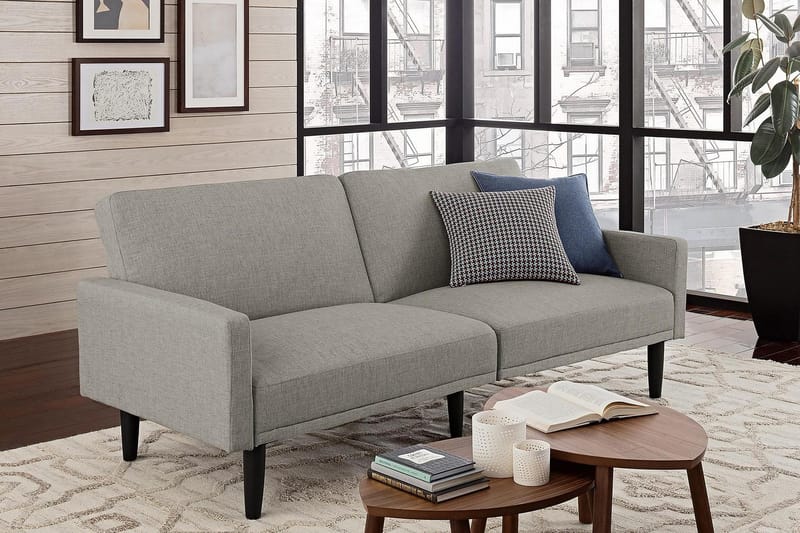 Room Essential 2-sits Bäddsoffa Ljuslinnegrå - Dorel Home - Möbler - Soffa - Bäddsoffa - Längsbäddad bäddsoffa