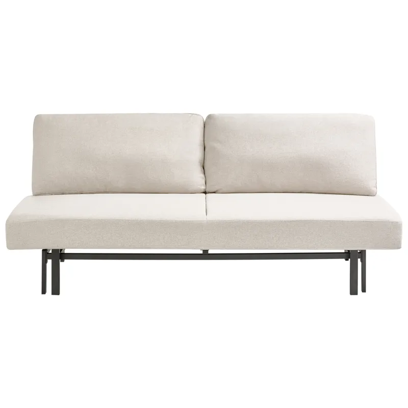 Roykka Rektangulär Bäddsoffa 136x201 cm i Tyg, Ljusbeige