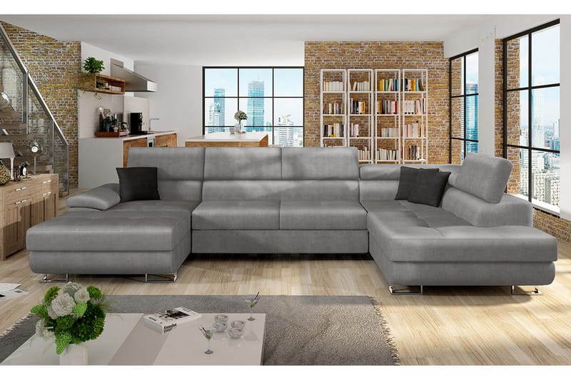 Rycka Hörnsoffa Höger - Grå - Möbler - Soffa - Bäddsoffa