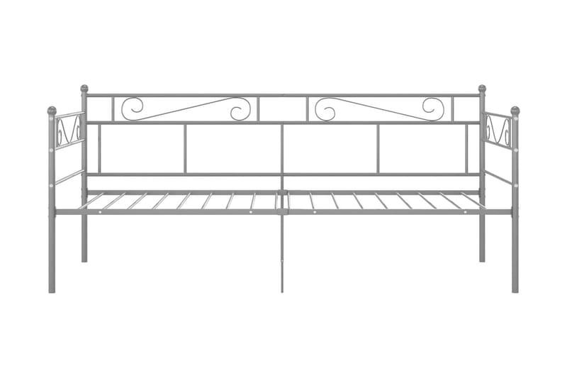 Sängram bäddsoffa grå metall 90x200 cm - Grå - Möbler - Soffa - Bäddsoffa