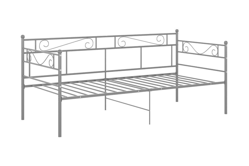 Sängram bäddsoffa grå metall 90x200 cm - Grå - Möbler - Soffa - Bäddsoffa