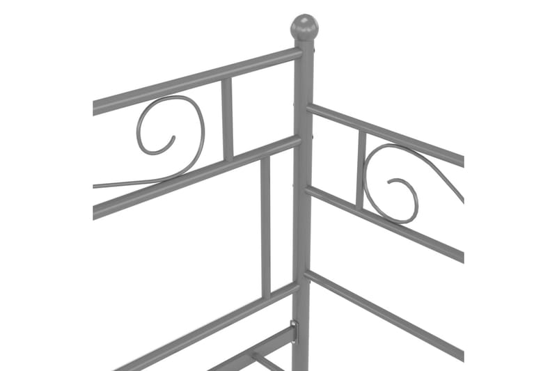 Sängram bäddsoffa grå metall 90x200 cm - Grå - Möbler - Soffa - Bäddsoffa