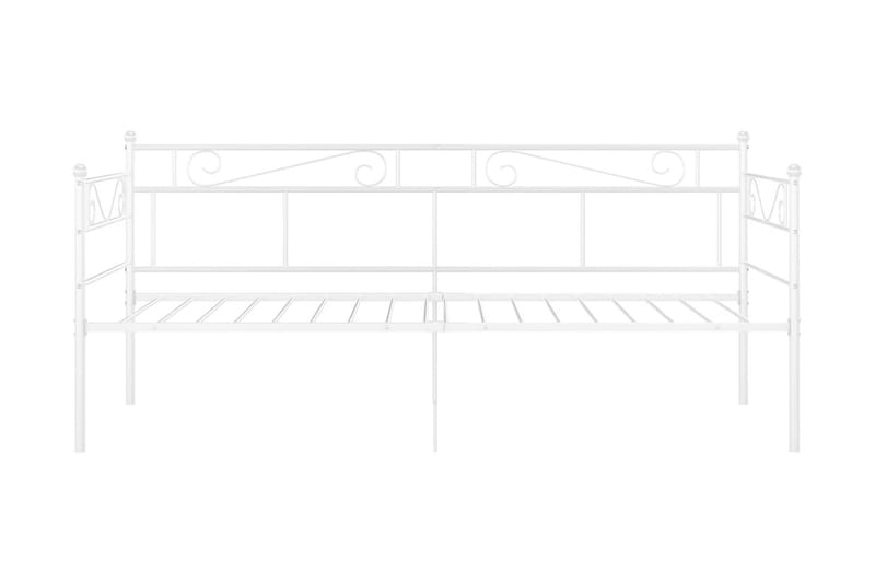 Sängram bäddsoffa vit metall 90x200 cm - Vit - Möbler - Soffa - Bäddsoffa