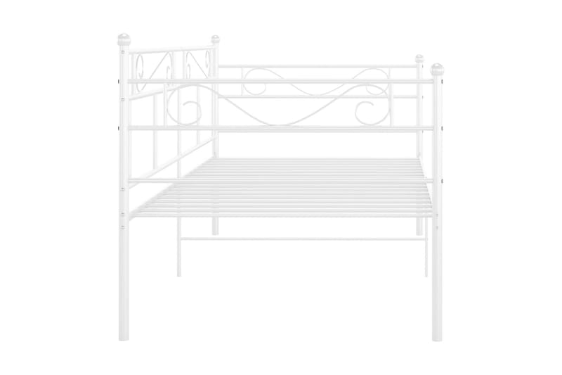 Sängram bäddsoffa vit metall 90x200 cm - Vit - Möbler - Soffa - Bäddsoffa