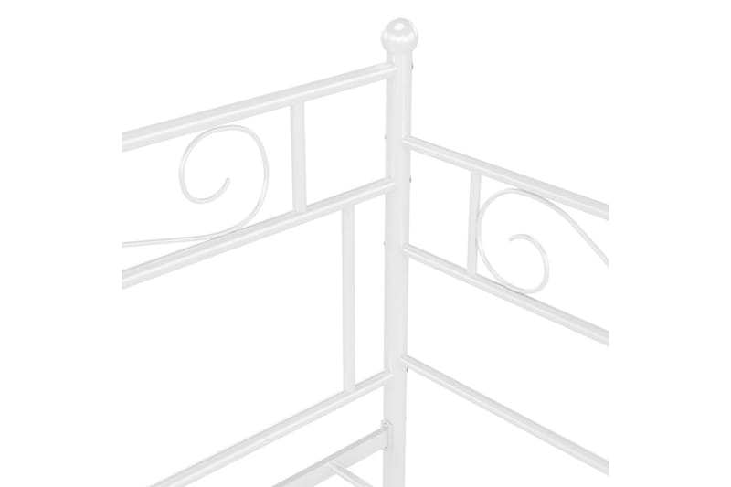 Sängram bäddsoffa vit metall 90x200 cm - Vit - Möbler - Soffa - Bäddsoffa