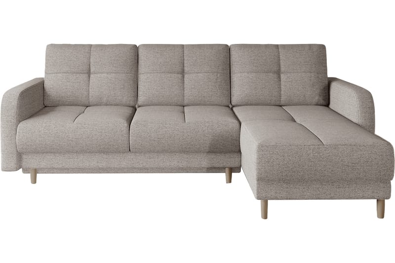 Saimon Bäddsoffa m. Divan med Förvaring 3-sits - Beige - Bäddsoffa - Bäddsoffa divan