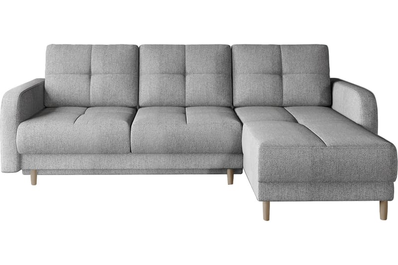 Saimon Bäddsoffa m. Divan med Förvaring 3-sits - Grå - Bäddsoffa - Bäddsoffa divan