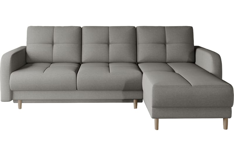 Saimon Bäddsoffa m. Divan med Förvaring 3-sits - Grå - Bäddsoffa - Bäddsoffa divan