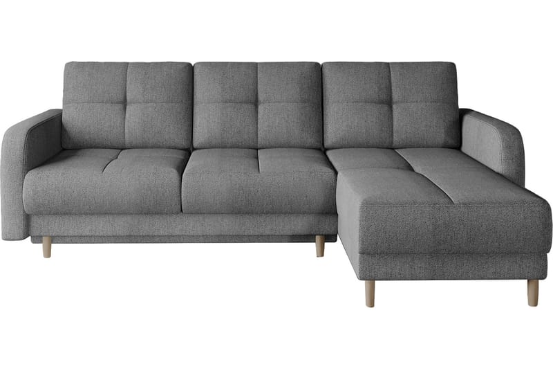 Saimon Bäddsoffa m. Divan med Förvaring 3-sits - Grå - Bäddsoffa - Bäddsoffa divan