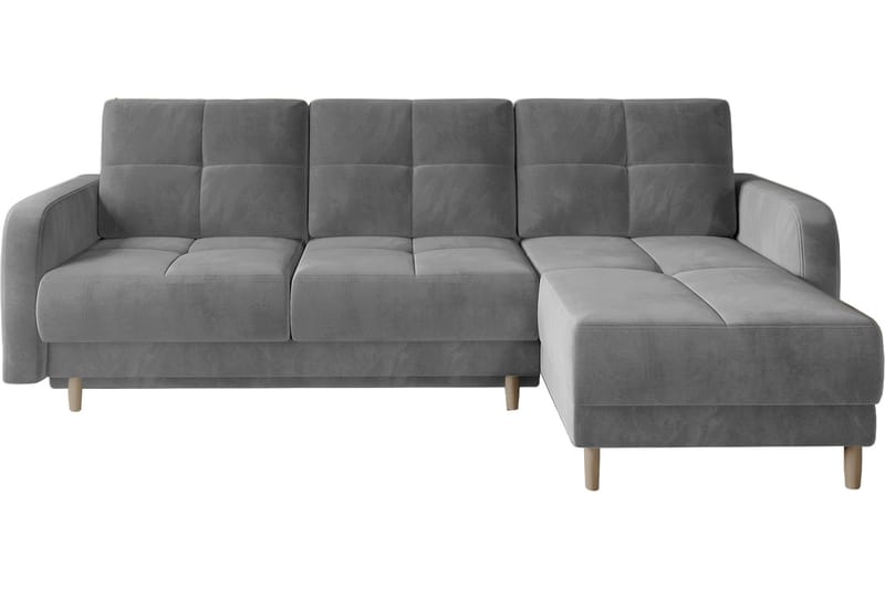 Saimon Bäddsoffa m. Divan med Förvaring 3-sits - Grå - Bäddsoffa - Bäddsoffa divan