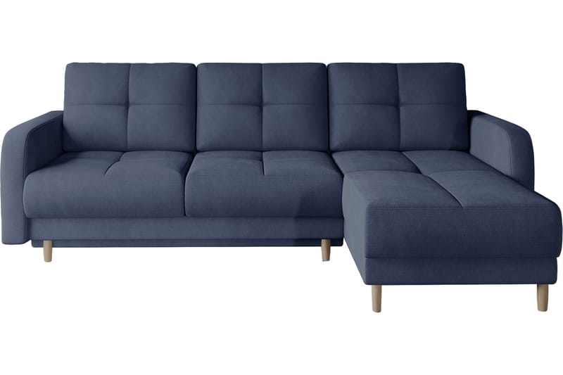 Saimon Bäddsoffa m. Divan med Förvaring 3-sits - Mörkblå - Bäddsoffa - Bäddsoffa divan