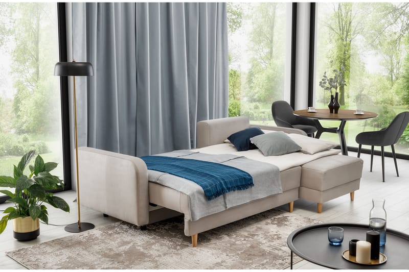 Saimon Bäddsoffa m. Divan med Förvaring 3-sits - Mörkbrun - Möbler - Soffa - Bäddsoffa
