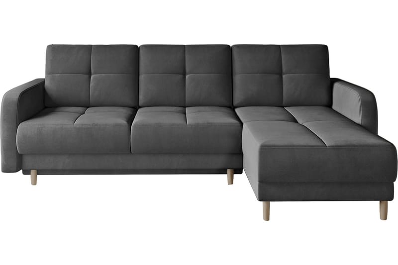 Saimon Bäddsoffa m. Divan med Förvaring 3-sits - Mörkgrå - Möbler - Soffa - Bäddsoffa