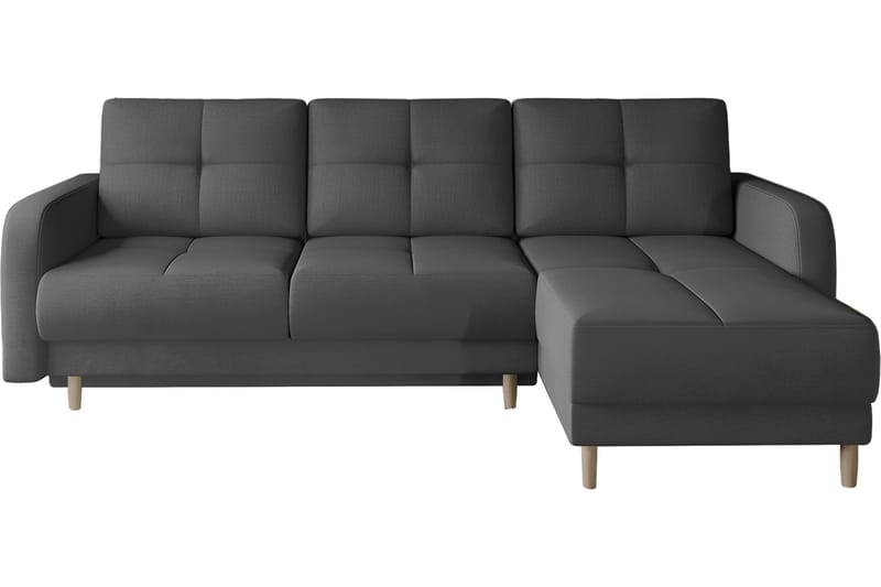 Saimon Bäddsoffa m. Divan med Förvaring 3-sits - Mörkgrå - Bäddsoffa - Bäddsoffa divan