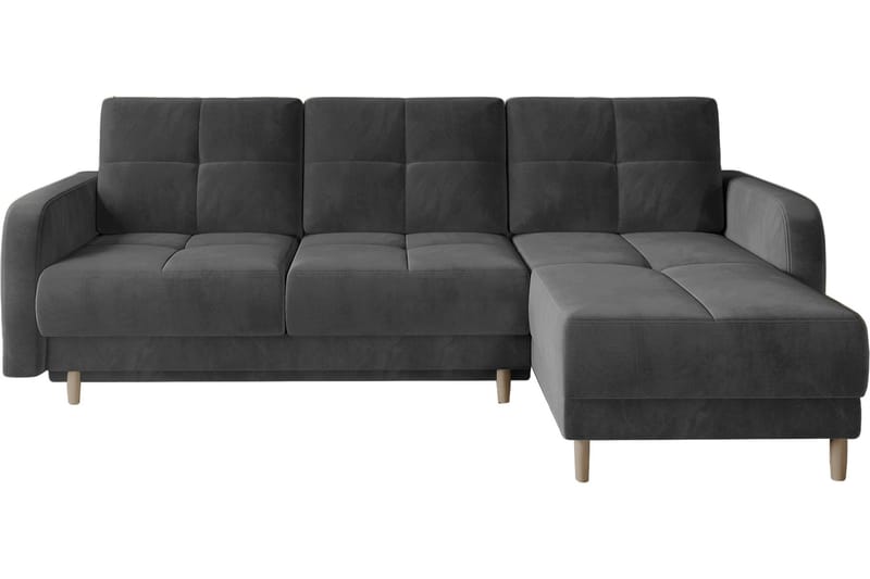 Saimon Bäddsoffa m. Divan med Förvaring 3-sits - Mörkgrå - Möbler - Soffa - Bäddsoffa